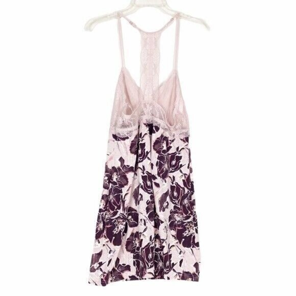 Rosie for Autograph Marks & Spencer Floral Chemise 14  US Size L Pink Babydoll - Picture 7 of 8